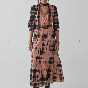Maison Hotel Billy Dress Tie-Dye Gold Accent Maxi Dress